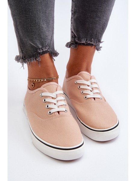 Women's Classic Pink Canvas Sneakers Olvali