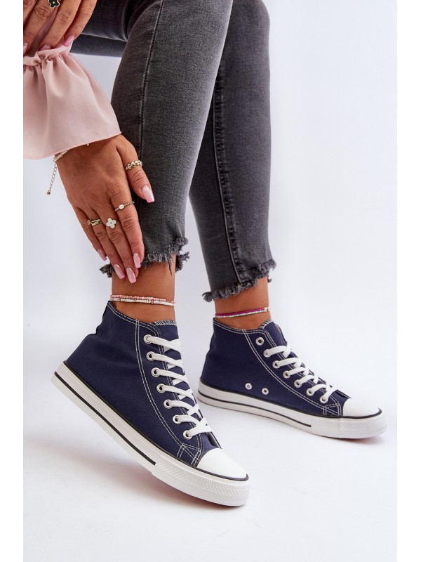 Navy Blue Women's Sneakers Socerio
