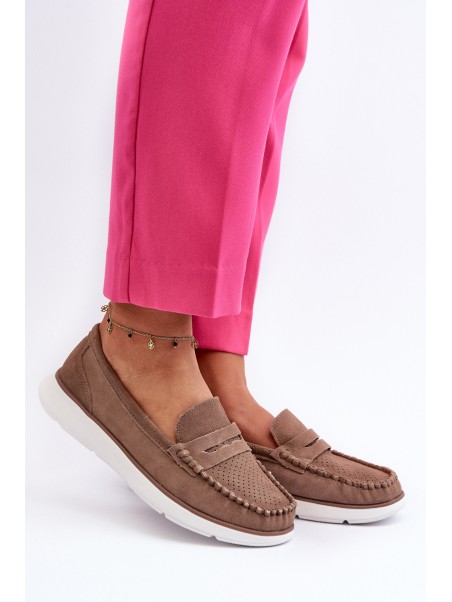 Brown Suede Platform Moccasins Sergio Leone SP012