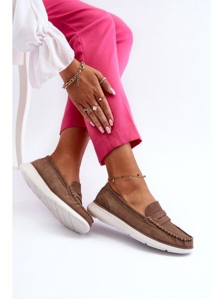 Brown Suede Platform Moccasins Sergio Leone SP012