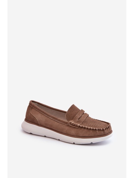 Brown Suede Platform Moccasins Sergio Leone SP012