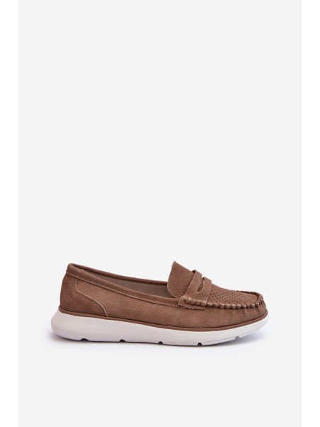 Brown Suede Platform Moccasins Sergio Leone SP012