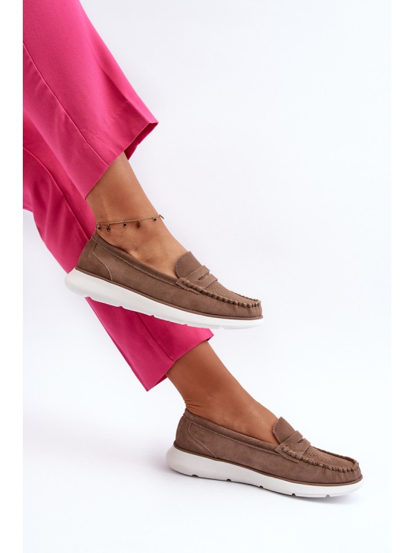 Brown Suede Platform Moccasins Sergio Leone SP012