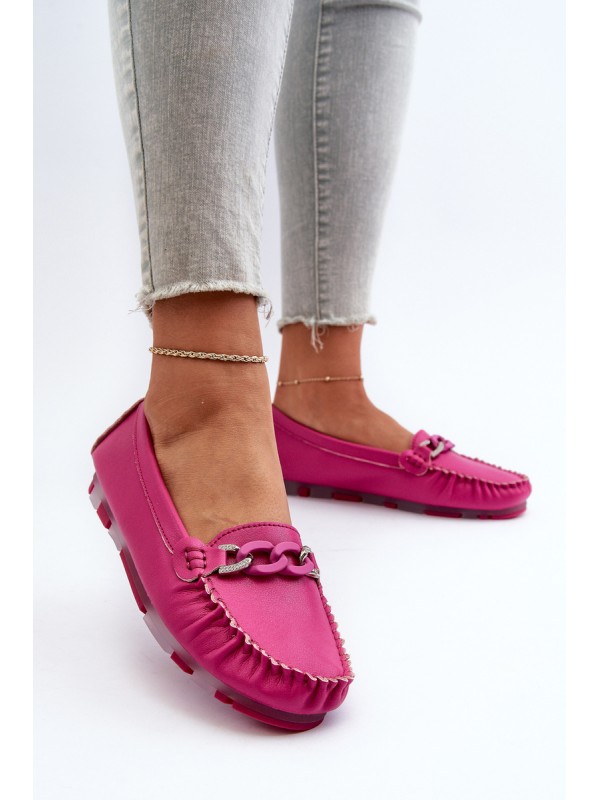 Suede Comfortable Loafers Fuchsia Giovana
