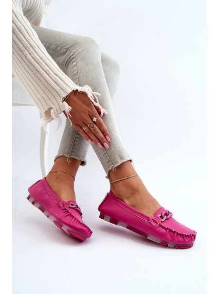 Suede Comfortable Loafers Fuchsia Giovana