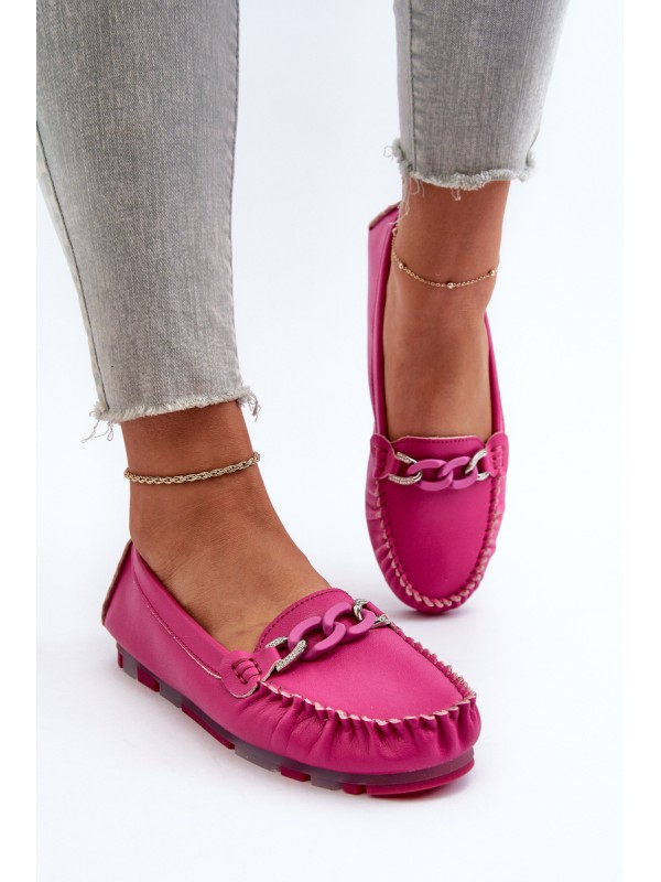 Suede Comfortable Loafers Fuchsia Giovana