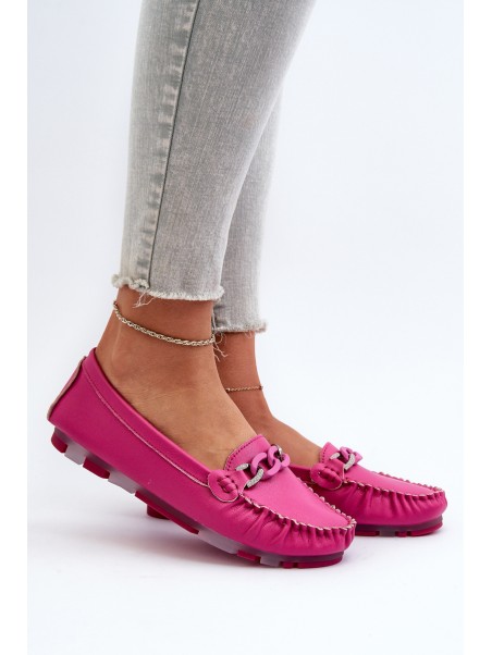 Suede Comfortable Loafers Fuchsia Giovana