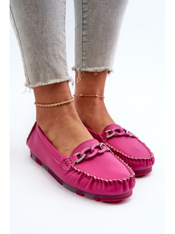 Suede Comfortable Loafers Fuchsia Giovana