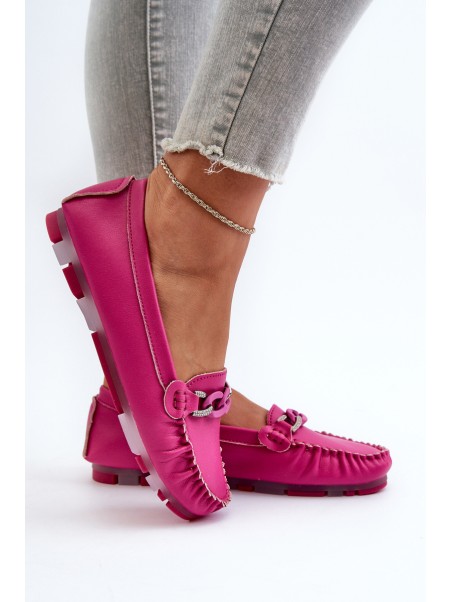 Suede Comfortable Loafers Fuchsia Giovana