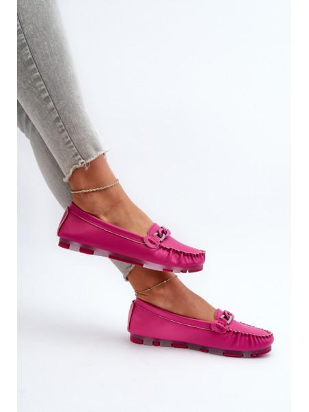 Suede Comfortable Loafers Fuchsia Giovana