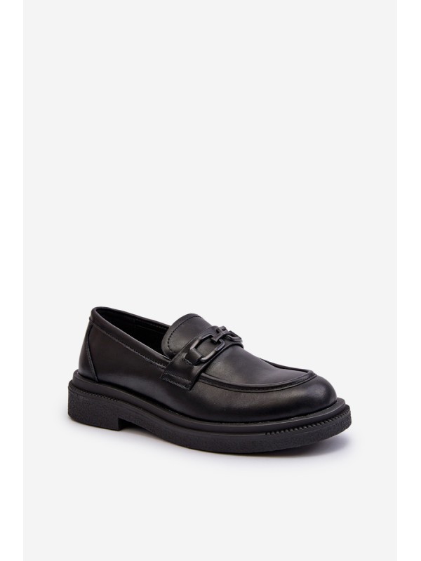 Black Women's Leather Moccasins Keelana