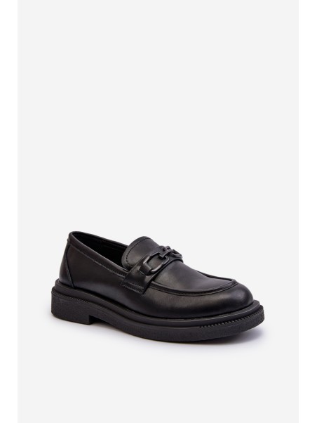 Black Women's Leather Moccasins Keelana