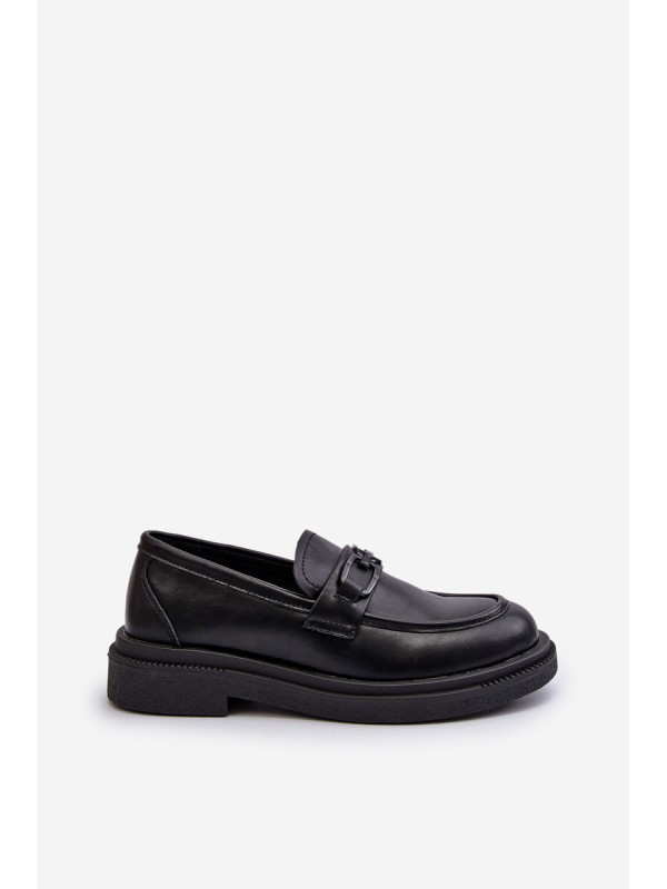 Black Women's Leather Moccasins Keelana