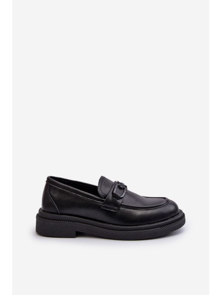 Black Women's Leather Moccasins Keelana
