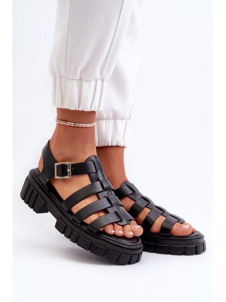 Women's Black Roman Sandals Rosarose