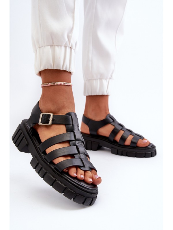 Women's Black Roman Sandals Rosarose