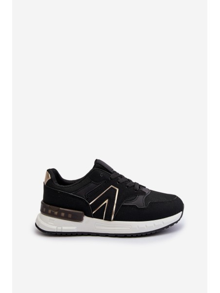 Women's Sneakers Made of Faux Leather Black Vinelli