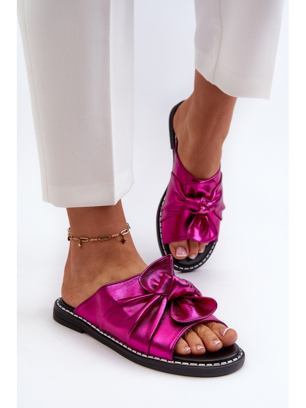 Women's Flat Sandals with Cutouts Fuchsia Fiviama