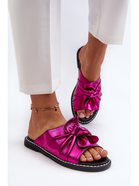 Women's Flat Sandals with Cutouts Fuchsia Fiviama