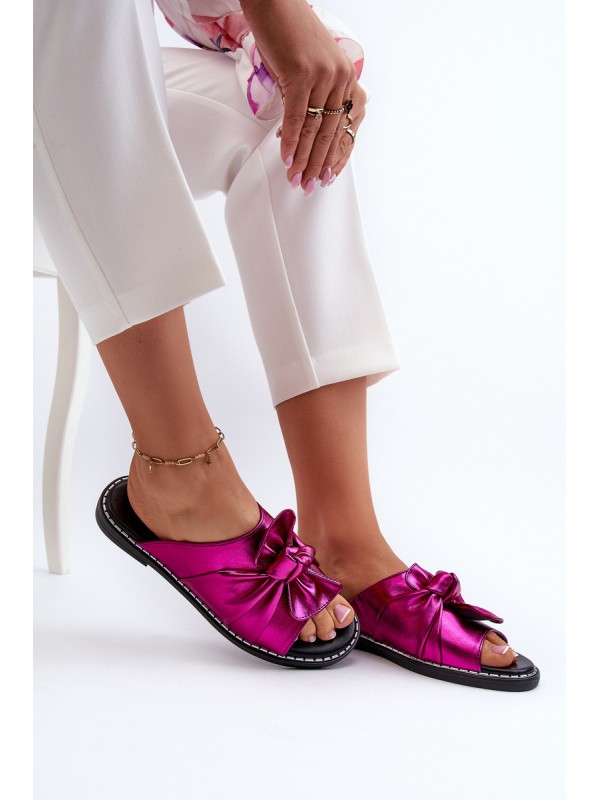 Women's Flat Sandals with Cutouts Fuchsia Fiviama 2