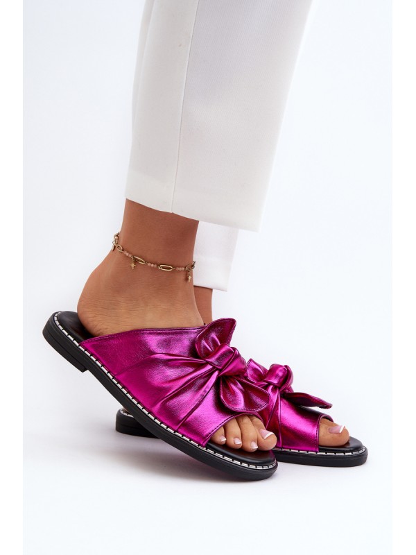 Women's Flat Sandals with Cutouts Fuchsia Fiviama