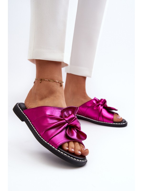 Women's Flat Sandals with Cutouts Fuchsia Fiviama