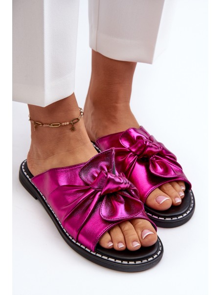 Women's Flat Sandals with Cutouts Fuchsia Fiviama