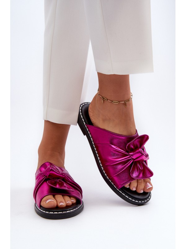 Women's Flat Sandals with Cutouts Fuchsia Fiviama