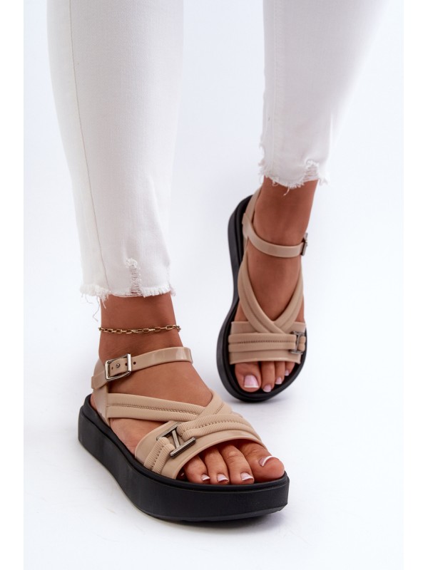 Fragrant Women's Platform Sandals ZAXY LL285063 Beige