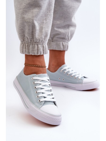 Women's Classic Low Canvas Mint Trainers Lennabella