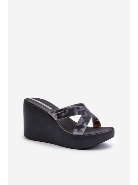 Women's Wedge Sandals 83520 Ipanema High Fashion Slide Fem Black