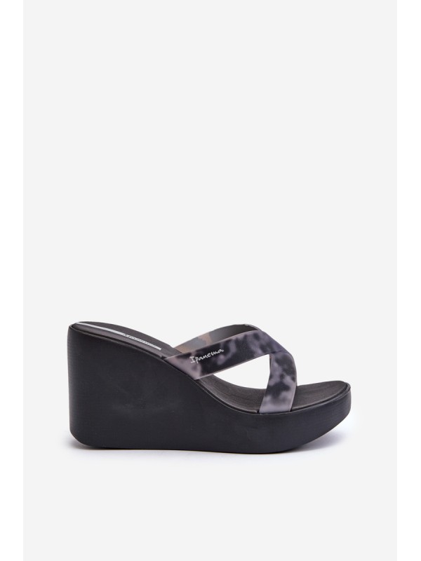 Women's Wedge Sandals 83520 Ipanema High Fashion Slide Fem Black
