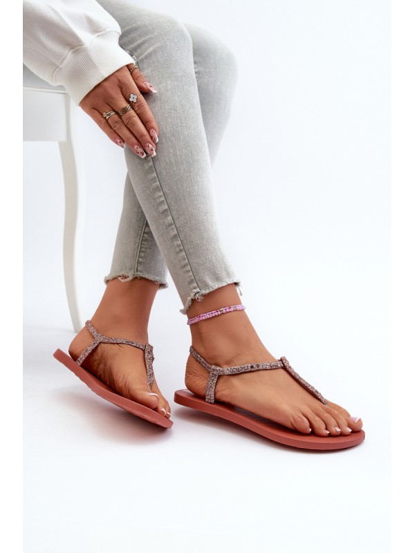 Women's Flip Flops with Brocade 26914 Ipanema Class Brilha Fem Coral