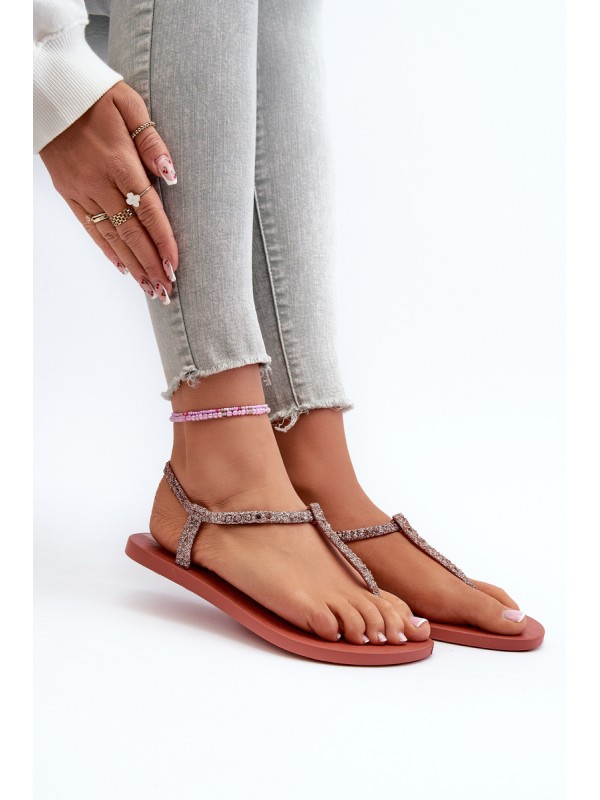 Women's Flip Flops with Brocade 26914 Ipanema Class Brilha Fem Coral