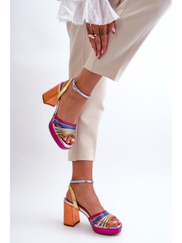 Women's Sandals with Heel D&A CR920 Multicolor