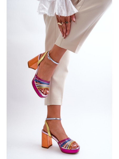 Women's Sandals with Heel D&A CR920 Multicolor