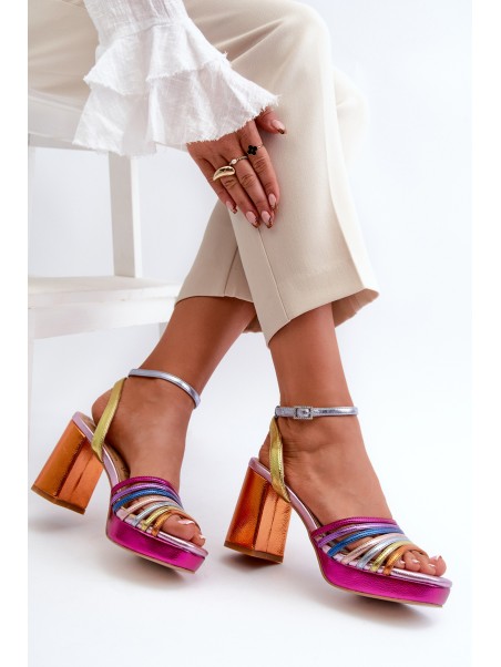 Women's Sandals with Heel D&A CR920 Multicolor
