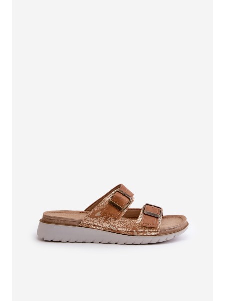 Women's Comfortable Sandals With Buckles Brown Inblu CN000033