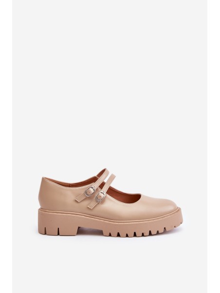 Women's Brogues With Straps Beige Rialuna