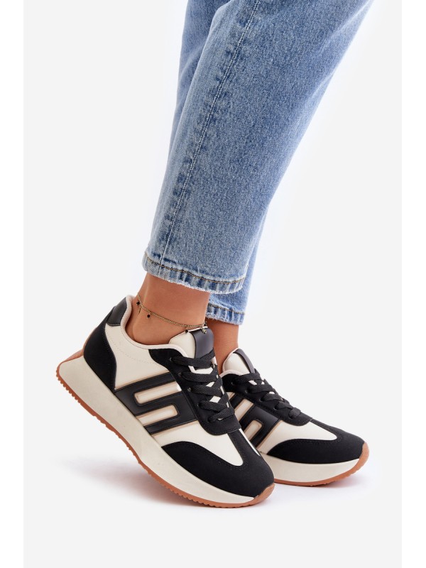 Sneakers Sports Shoes On Platform Women Black Thari