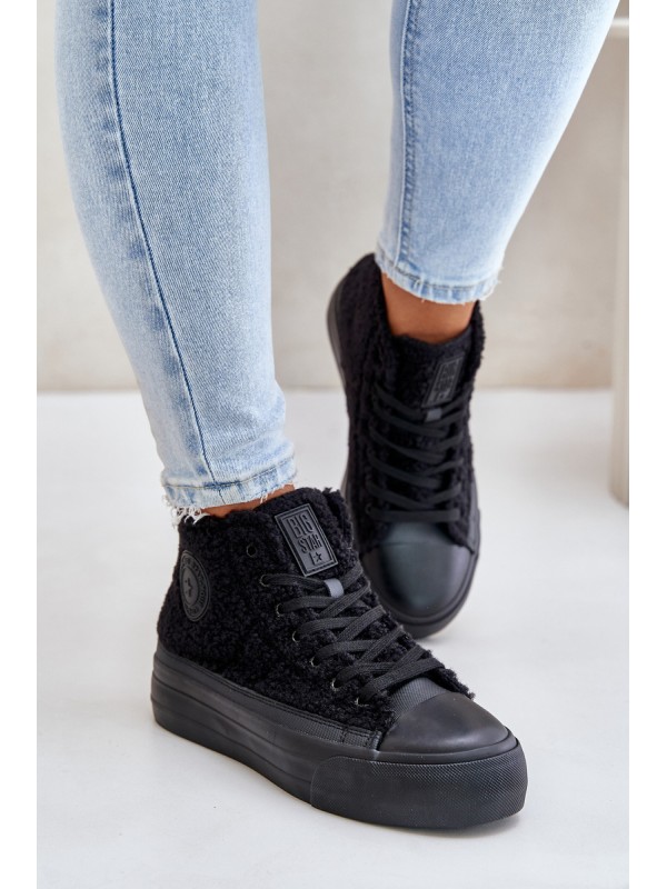 Insulated Women's Sneakers with Lambskin Big Star OO274A443 Black 2