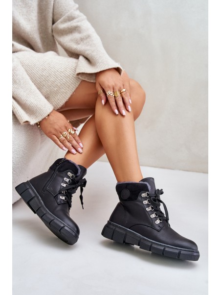 Women's Insulated Ankle Boots With Zipper Black Mevanisa