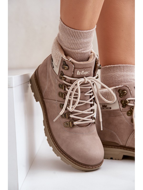 Warm Women's Boots Dark Beige Lee Cooper LCJ-24-03-3042