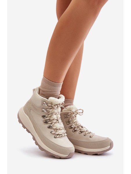 Women's Lightweight Zip Boots Light Beige Lee Cooper LCJ-24-03-3071