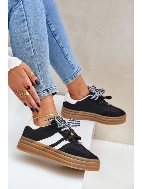 Women's Sneakers With Clips Black Jariana