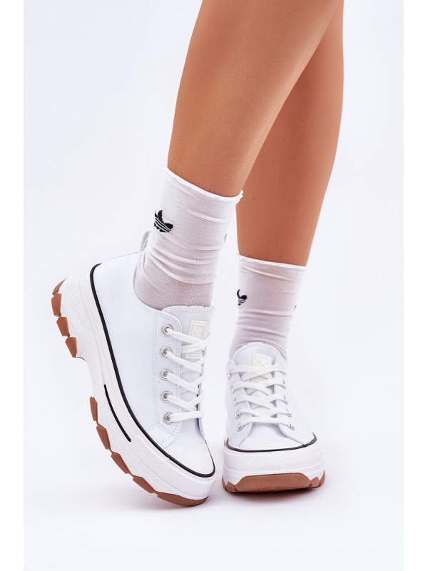 Low Women's Sneakers On Platform White Aradwin