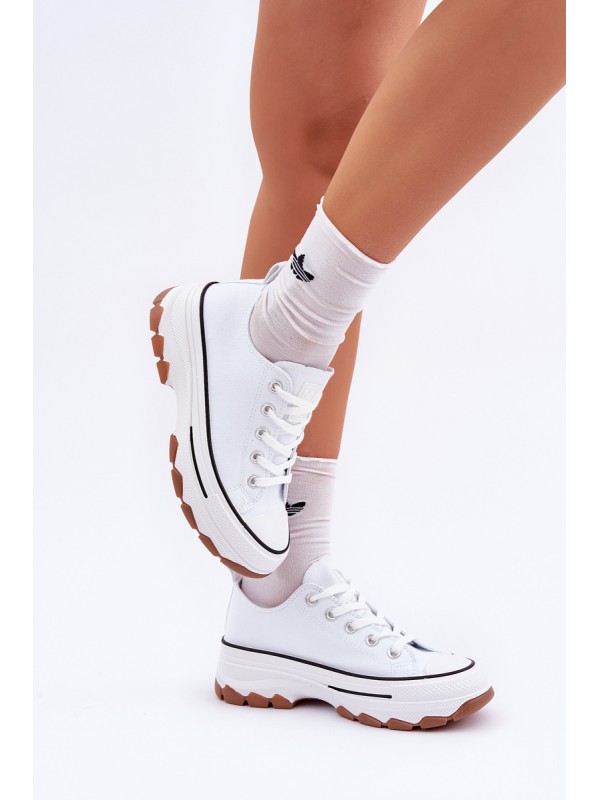 Low Women's Sneakers On Platform White Aradwin