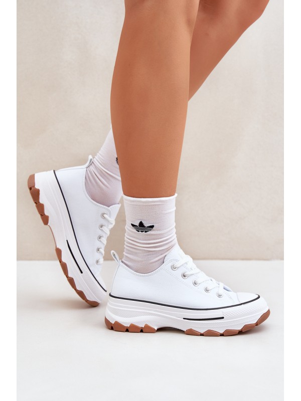 Low Women's Sneakers On Platform White Aradwin