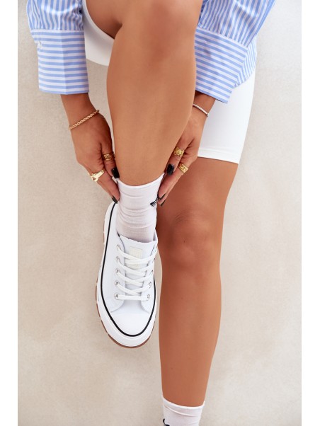Low Women's Sneakers On Platform White Aradwin