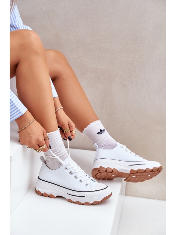 Low Women's Sneakers On Platform White Aradwin